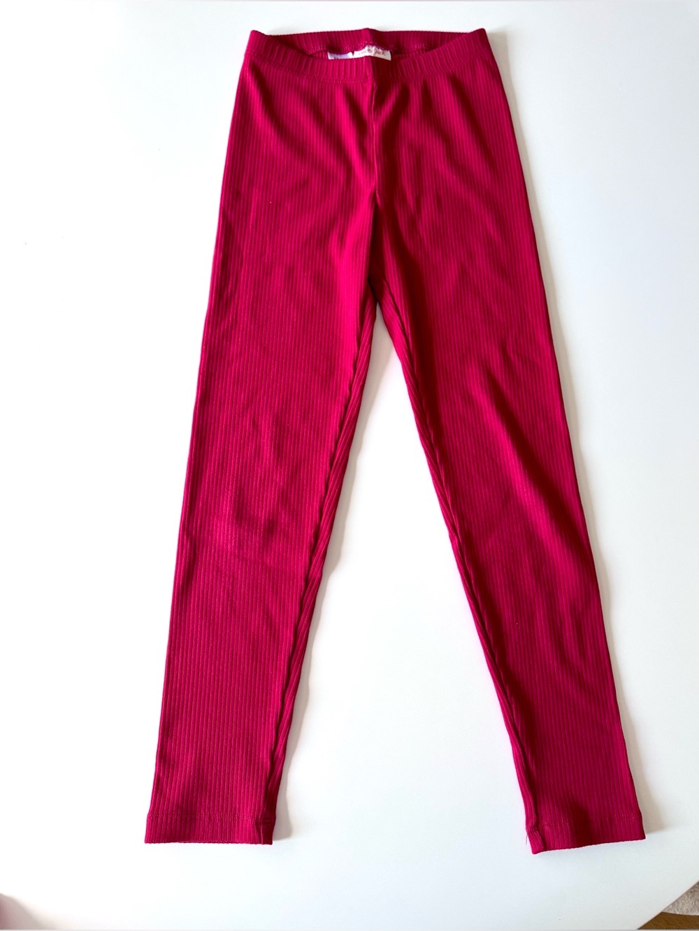 Cat & Jack Kids Ribbed Leggings in Red, size M (8)